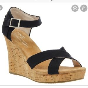 Toms Cork Wedge Heels